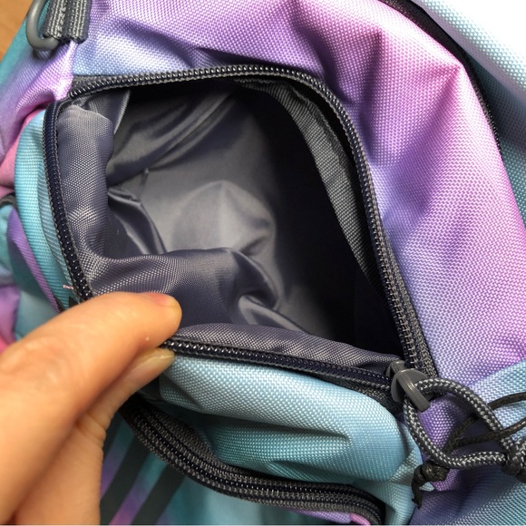 NEW ADIDAS Backpack YOUNG BTS CREATOR 2 BACKPACK Pink Blue Girl’s - Picture 6 of 15